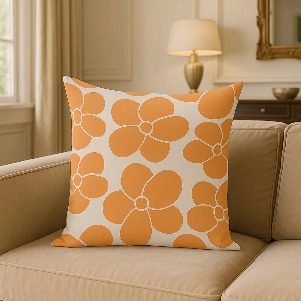 Poszewka na poduszkę 43x43 cm Orange Meadow – Mila Home