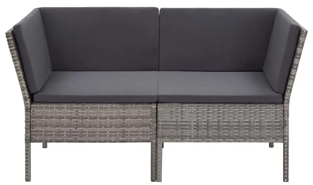 Zestaw szarych mebli ogrodowych B0-F03