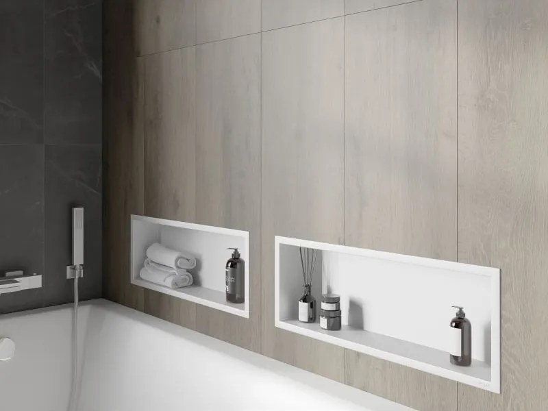 Mexen X-Wall-R półka wnękowa z kołnierzem 60 x 20 cm, biała - 1920602010