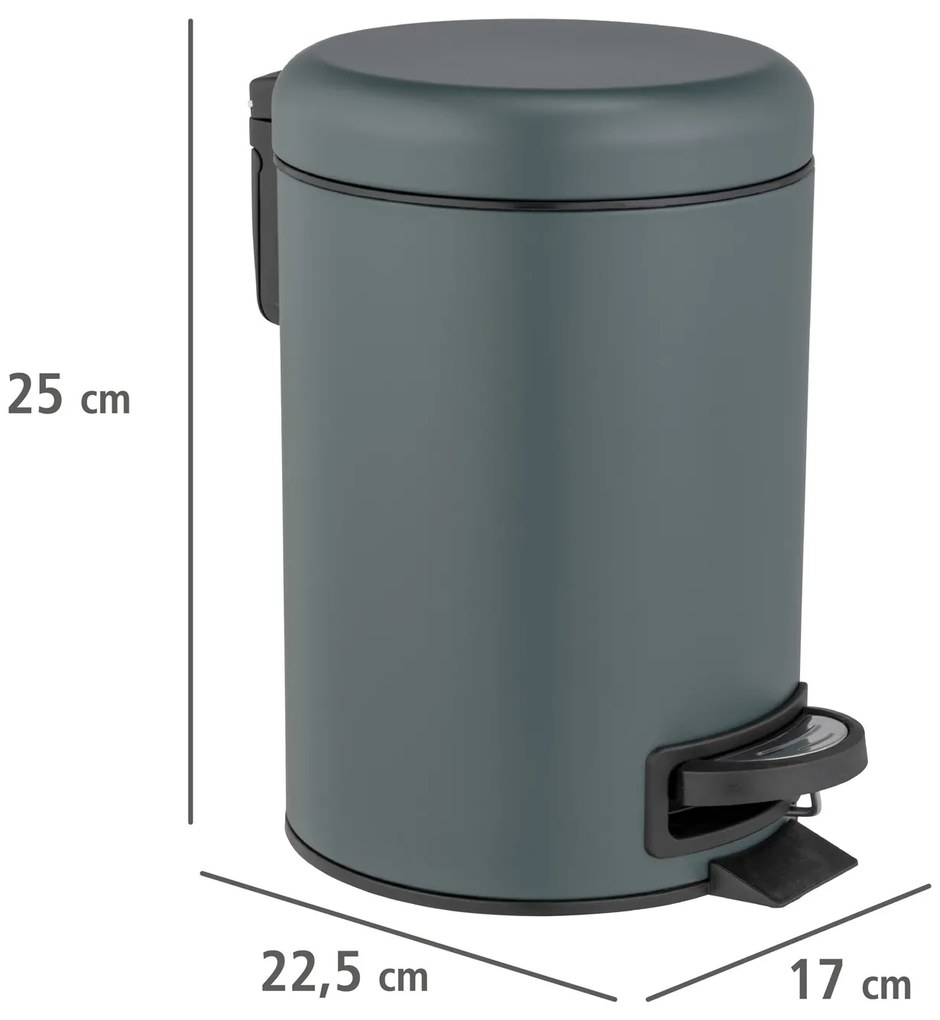 Nowoczesny kosz na śmieci do łazienki z pedałem, 3 l, WENKO