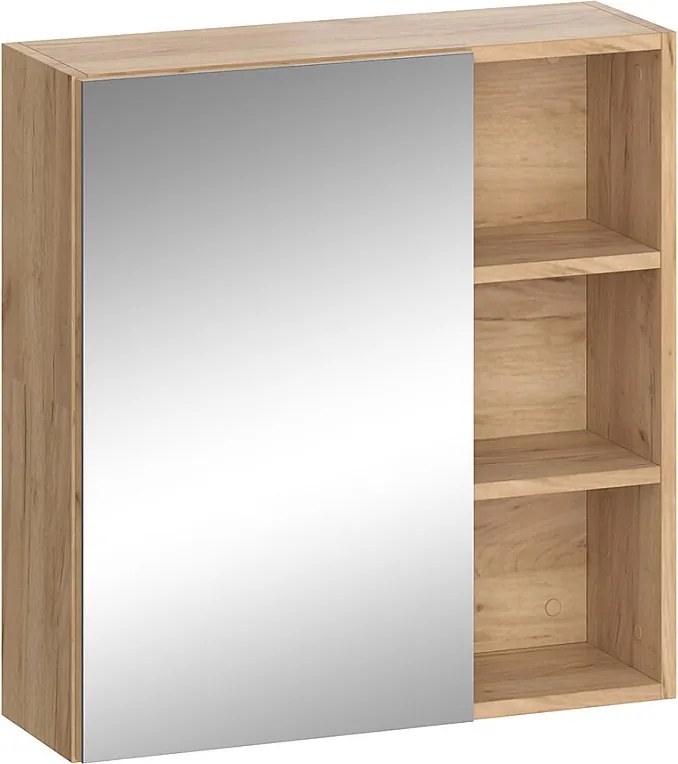 Szafka z lustrem w łazience antracyt 62x21x64 senyo