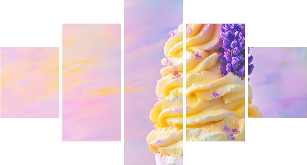Obraz - Lody z lawendą (125x70 cm)