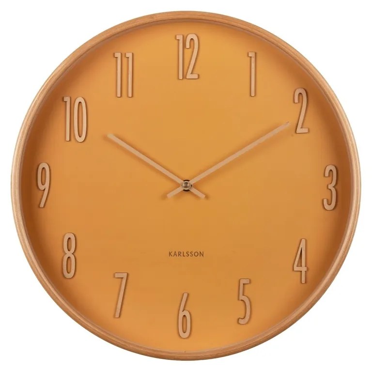 Zegar ścienny Karlsson 5996YE żółty, średnica 40 cm