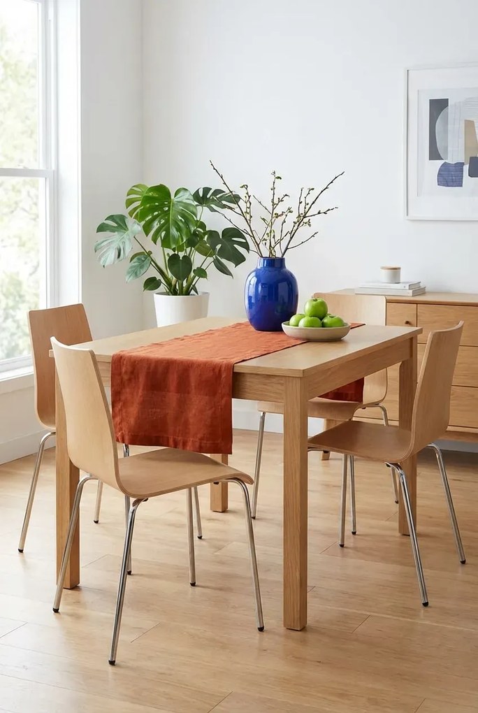 Drewniane krzesło sztaplowane naturalny + chrom T0-L70