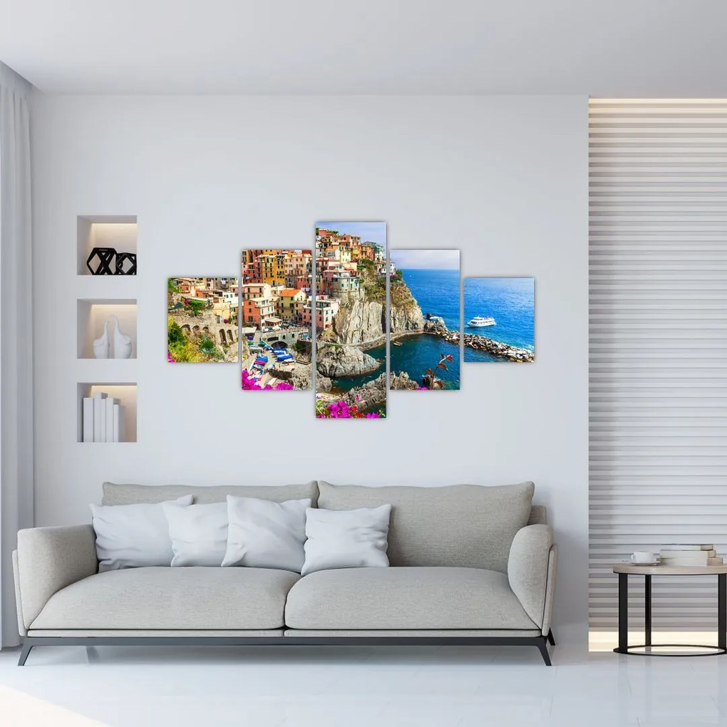 Obraz - Włoska wioska Manarola (125x70 cm)