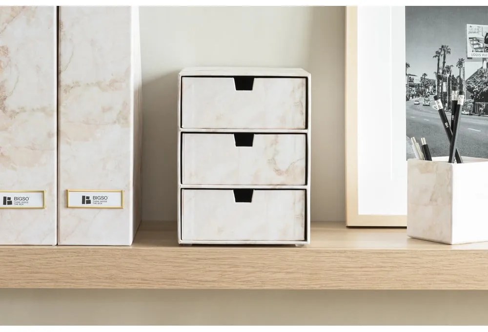 Kartonowy organizer z szufladką Ingrid Paper Laminate – Bigso