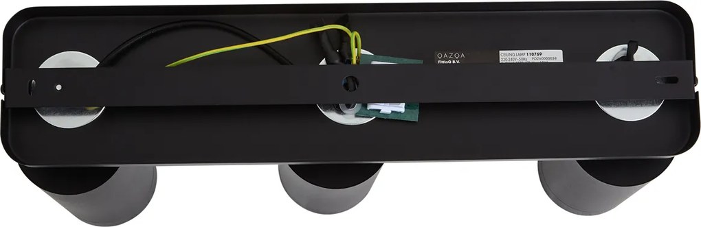 Nowoczesna lampa sufitowa czarna 3-punktowa GU10 70mm - Jeana Luxe