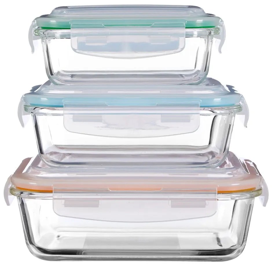 Szklano-silikonowe pojemniki na żywność 3 szt. Freska – Premier Housewares