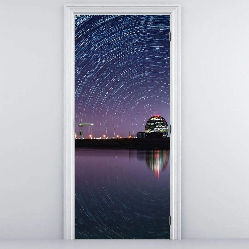 Fototapeta na drzwi - Nocne niebo z gwiazdami (95x205cm)
