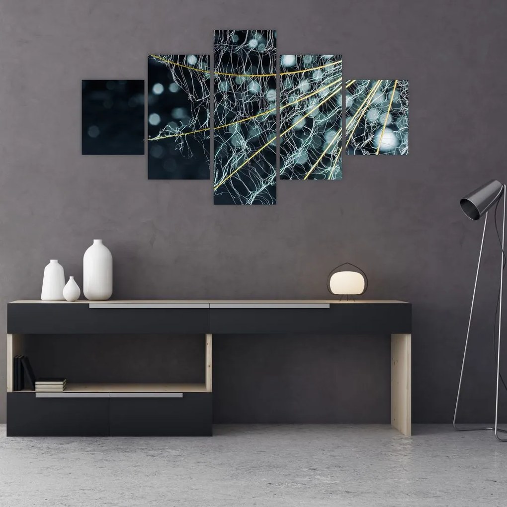 Obraz - Kwiat z pajęczyną (125x70 cm)