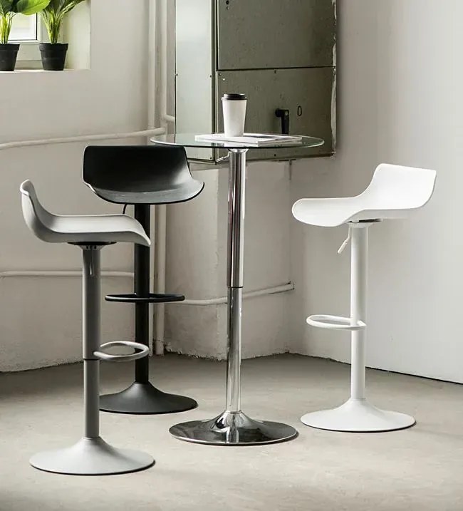Biały designerski hoker nowoczesny M0-H10
