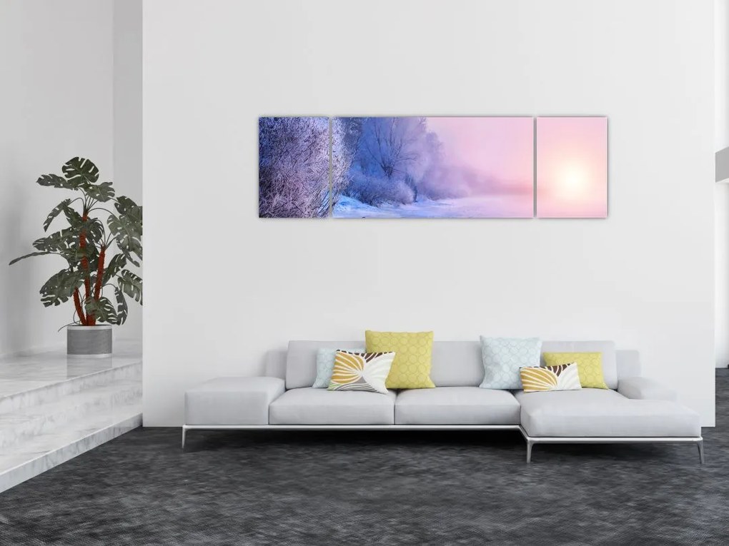 Obraz - Zamarznięta rzeka (170x50 cm)