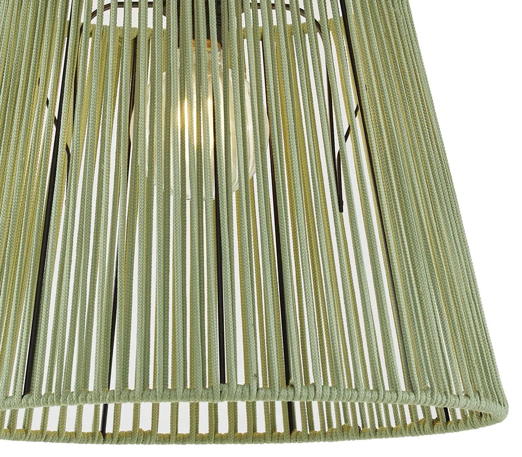Zewnetrzna Lampa sufitowa zewnętrzna Japandi z zielonym sznurem IP54 - JaylaJapandi Oswietlenie zewnetrzne