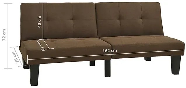 Rozkładana brązowa sofa - Iluna 3X