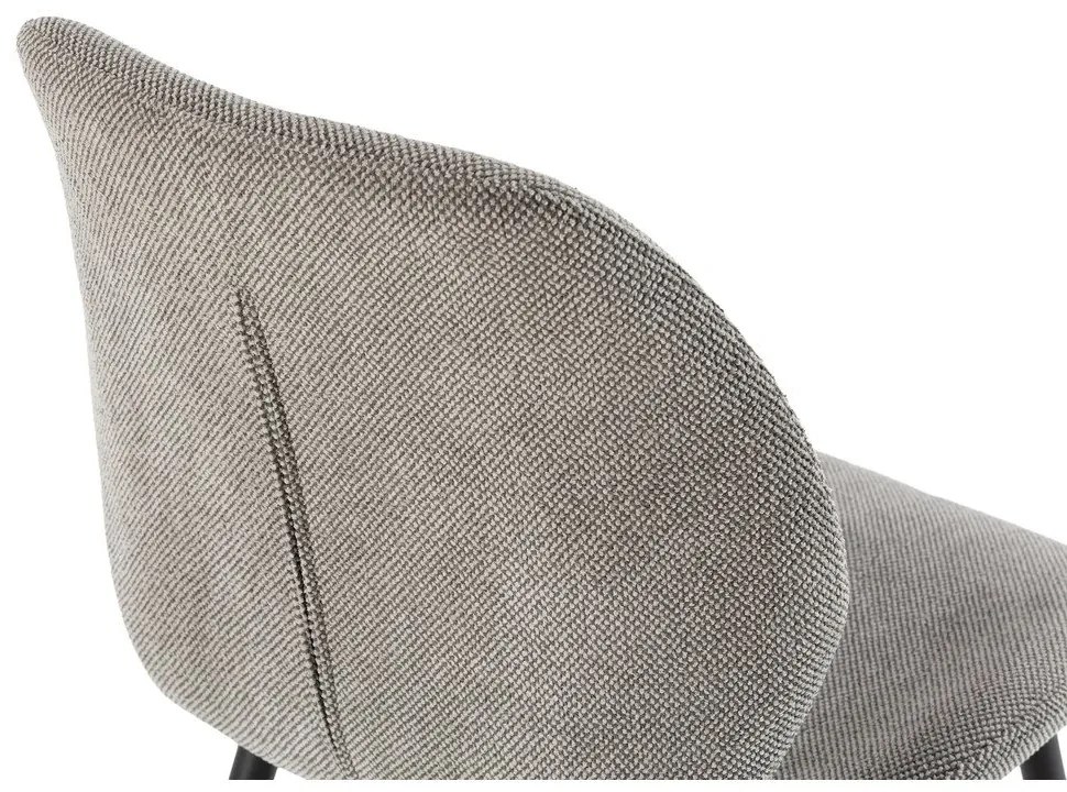 Jasnoszare tapicerowane krzesła zestaw 4 szt. Ansu – Marckeric