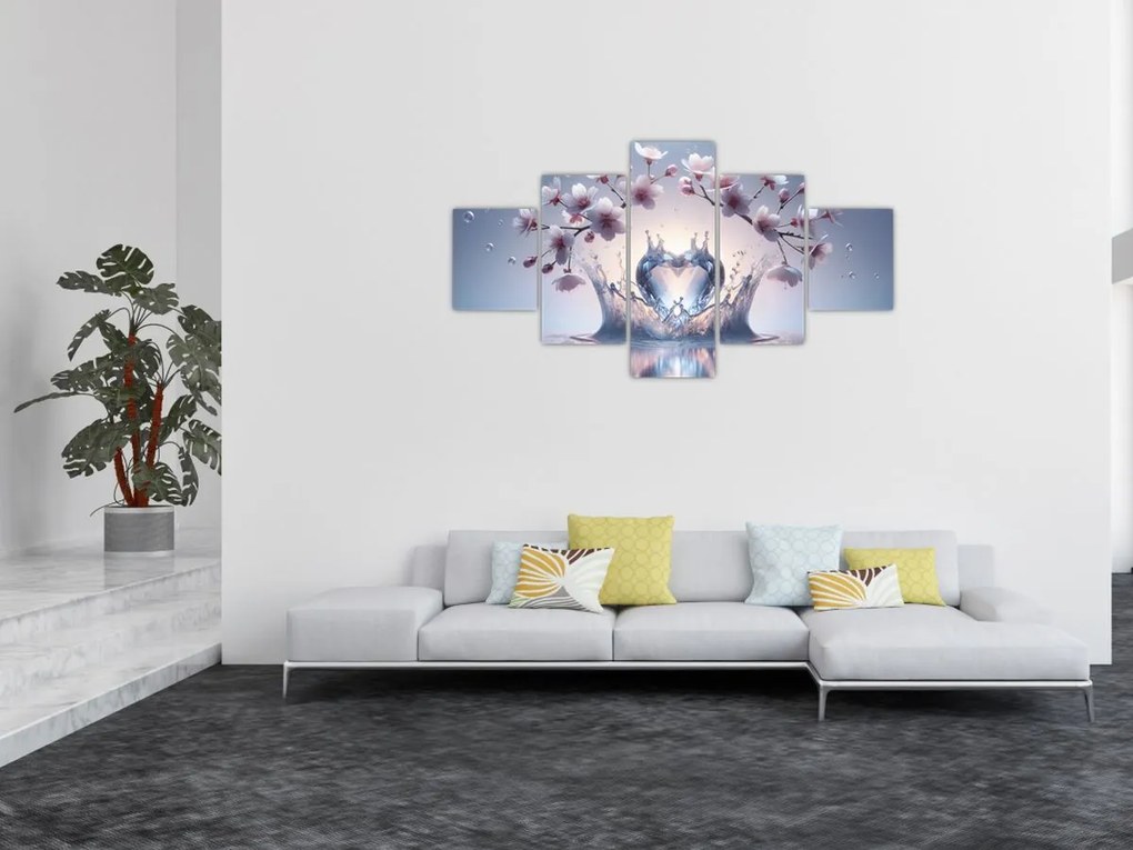 Obraz - Diamentowe serce (125x70 cm)