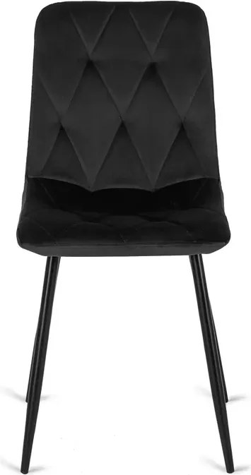 Zestaw Stół Kwadratowy Rozkładany MAX 80-160 cm Dąb Craft/Czarny i 4 Krzesła ROBIN Czarne
