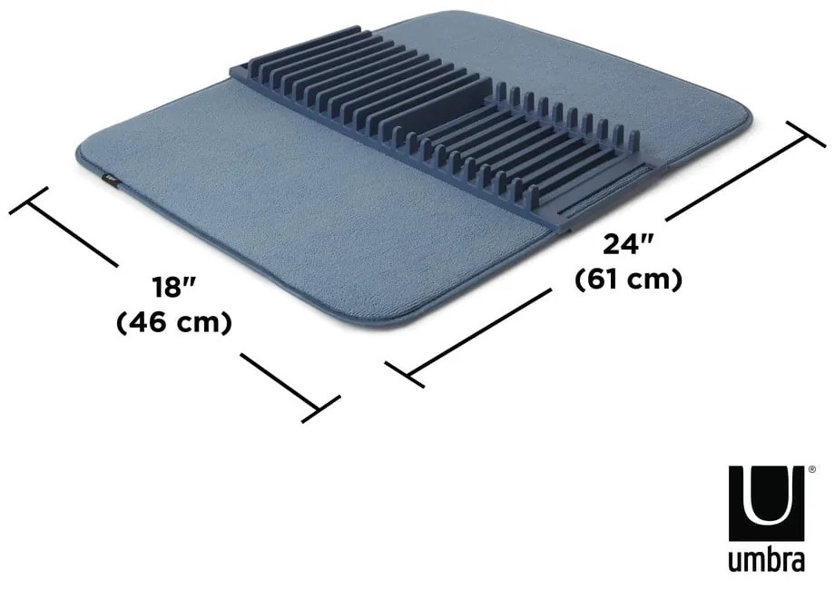 Niebieska tekstylna podkładka do naczyń 61x46 cm Udry – Umbra