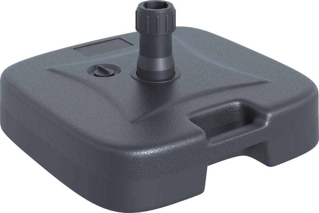 Outsunny Podstawa Do Parasola Ogrodowego Wypełniana Do 30kg Czarna Stabilna i Trwała Idealna Do Ogrodu | Aosom PL