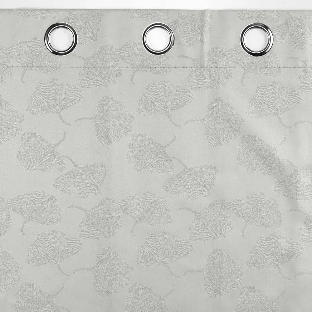 Jasnoszara żakardowa zasłona zaciemniająca 140x260 cm Lunella – douceur d'intérieur
