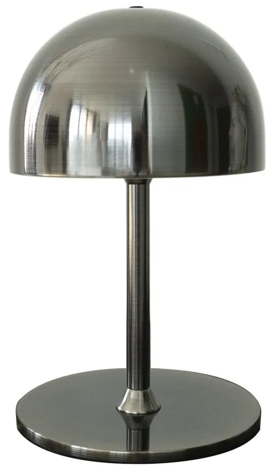 Ciemnoszara lampa stołowa LED ze zdalnym sterowaniem i metalowym kloszem (wysokość 22 cm) Tim – Sirius