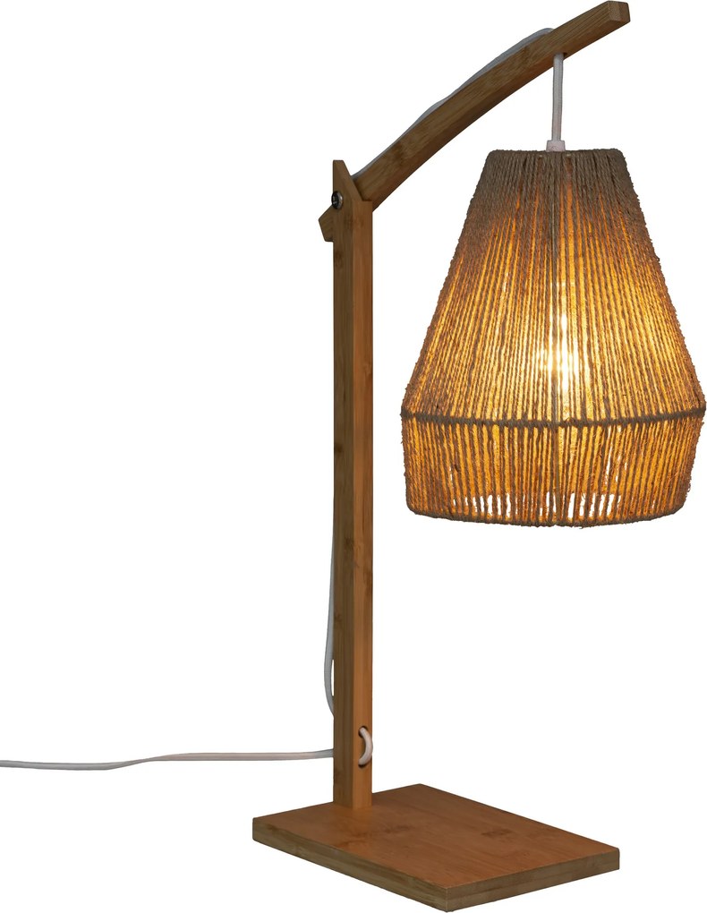 Lampa bambusowa stołowa PALM, 55 cm