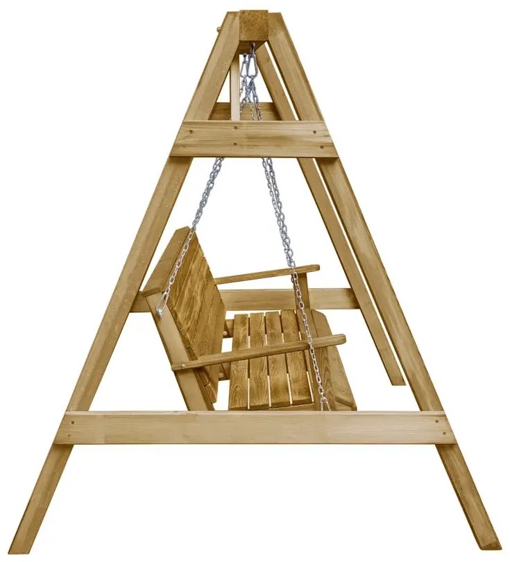 Huśtawka Ogrodowa Naturalne Drewno Z6-E68