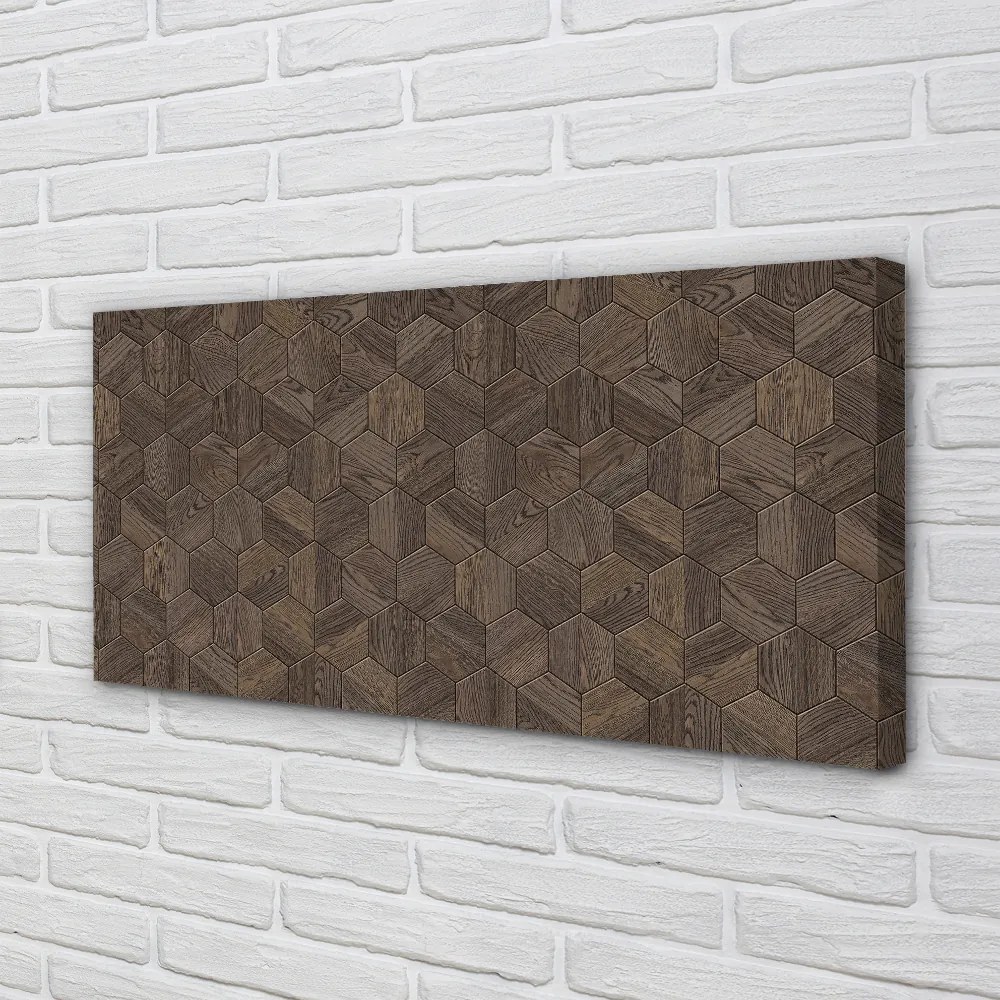 Zdjęcie na płótnie Drewniane Sześciokąty