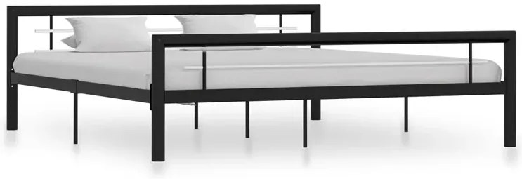 Czarne metalowe łóżko dwuosobowe 160x200 cm G0-H92