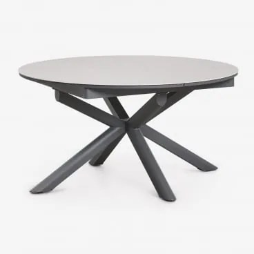 Rozkładany Stół Jadalniany 145-200x145 Cm Z Aluminium Begur Grafitowa Szarość - Sklum