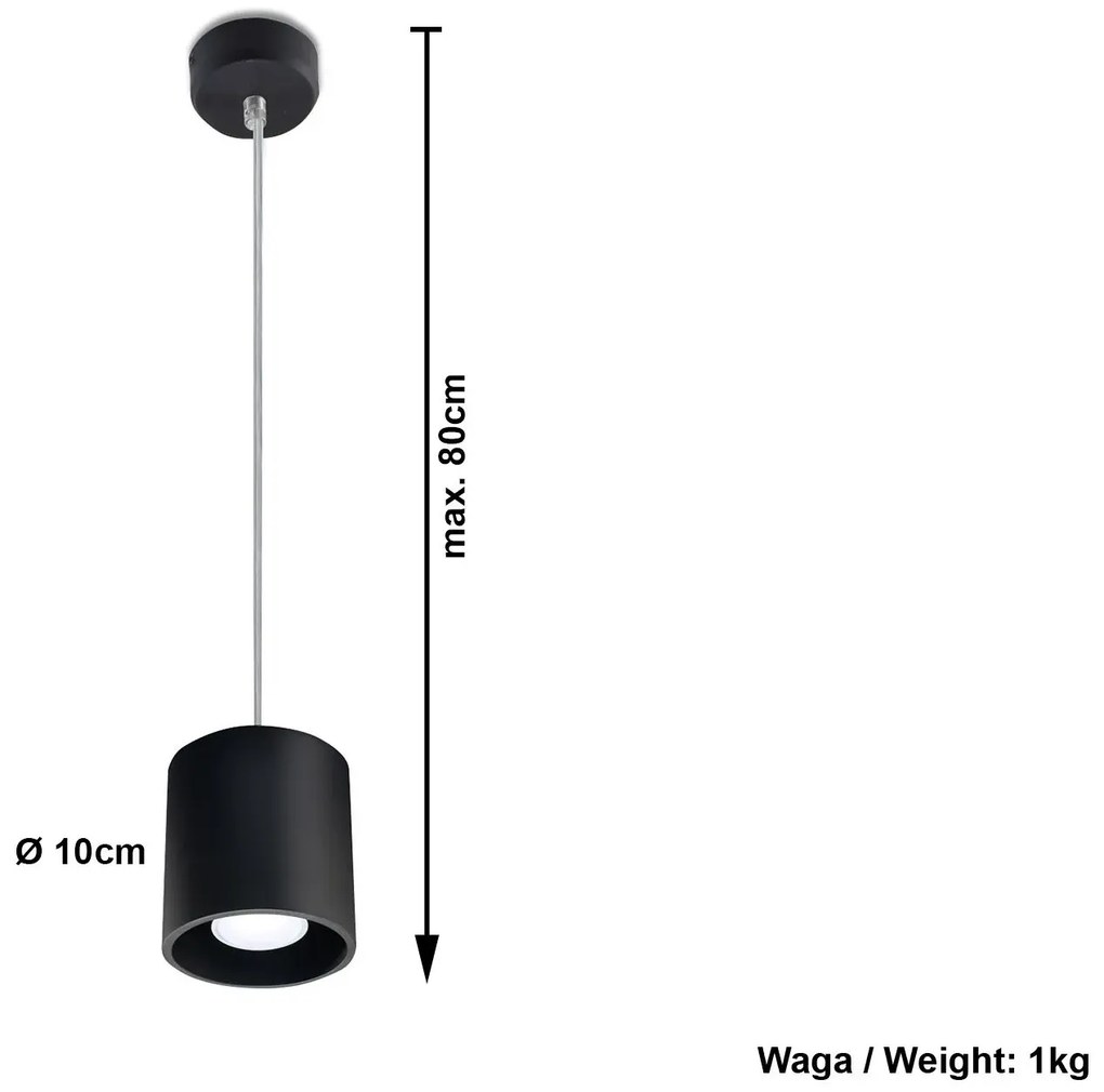 Czarna okrągła lampa wisząca - E815-Melvis