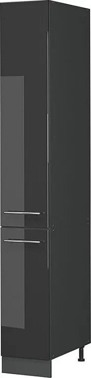 Szafka dolna do kuchni antracyt wysoki połysk 30x58x206.8 fame-line