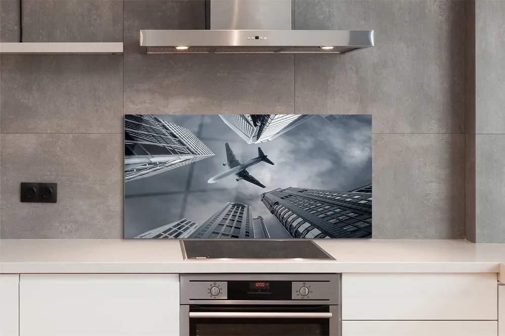 Panel nad Blat Kuchenny Samolot nad Miastem pod Chmurami