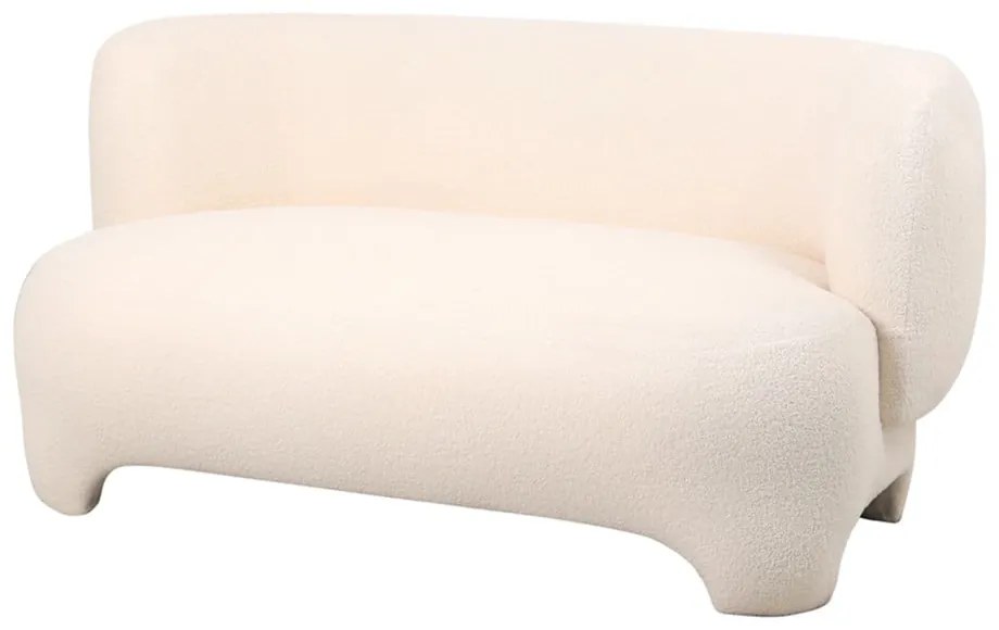 Biała sofa z materiału bouclé 142 cm Ardor – Leitmotiv