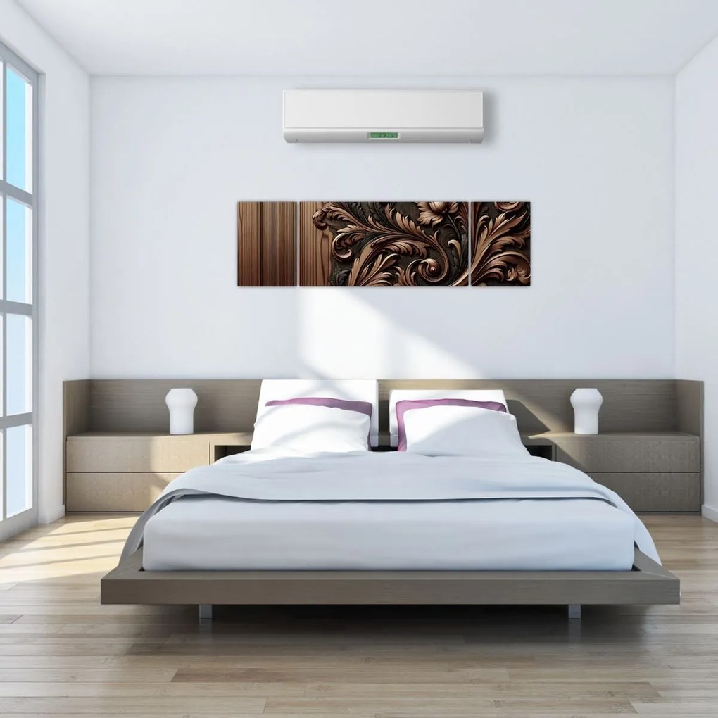 Obraz - Wzór z drewna (170x50 cm)