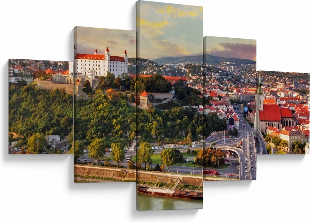 Obraz - Panorama Bratysławy, Słowacja (125x70 cm)