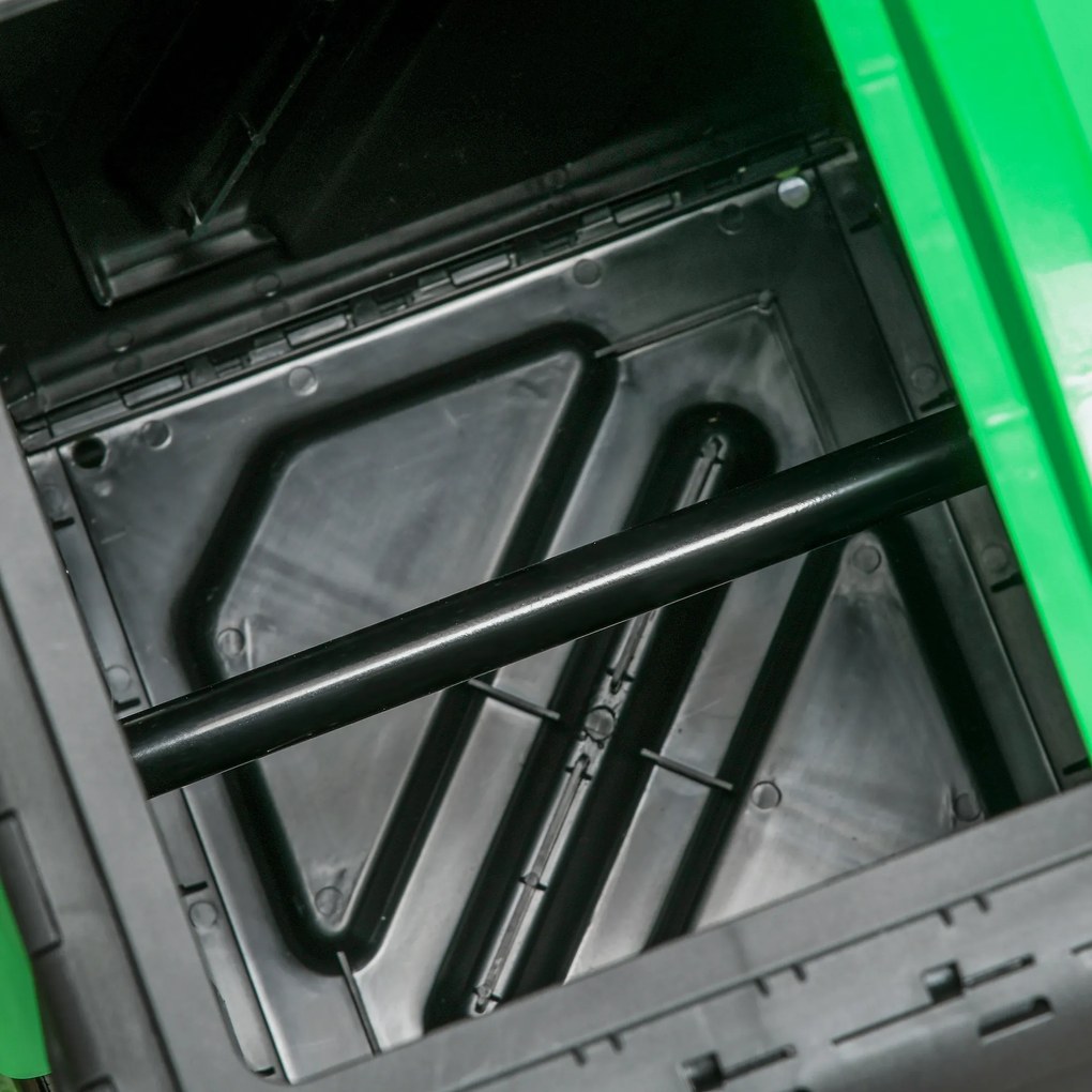 Outsunny Kompostownik, 65 litrów, obrotowy, kompaktowy, z 48 otworami wentylacyjnymi, stal, plastik, Zielony+Czarny