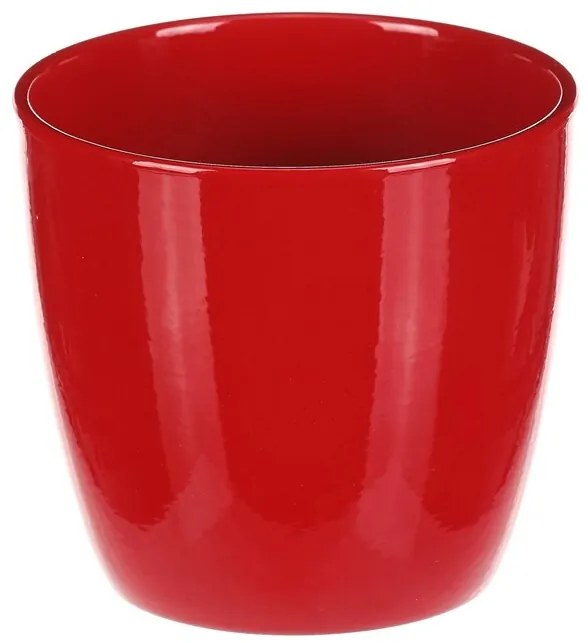 Osłonka ceramiczna na kwiaty Terakota, śr. 12 cm, czerwony