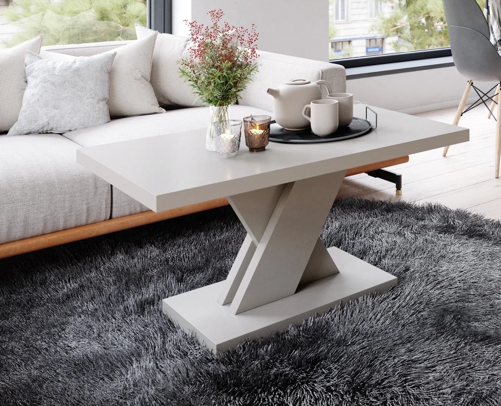 Nowoczesna ława do salonu Dixon 120x60, kaszmir