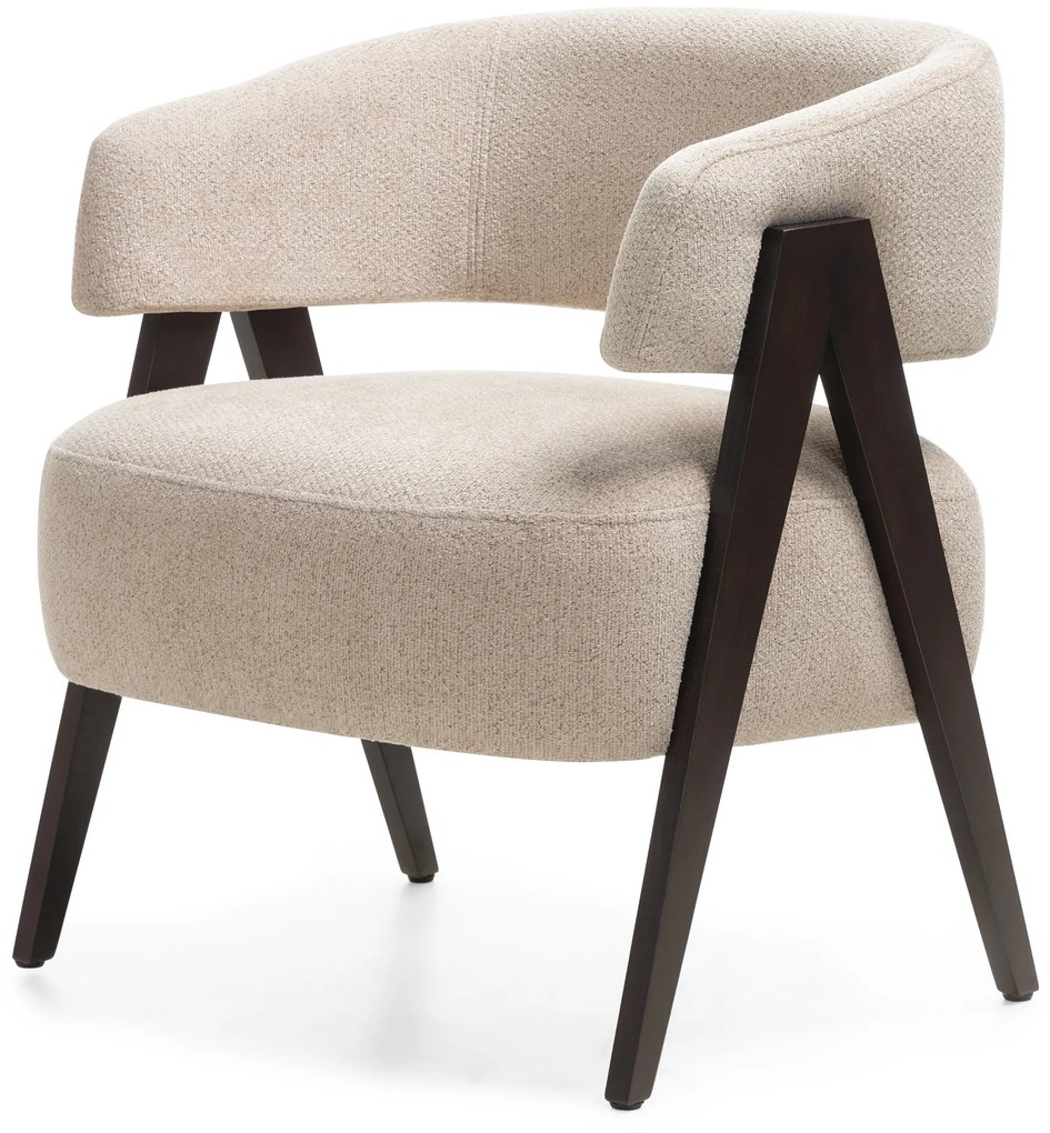 Beżowy designerski fotel MIZU