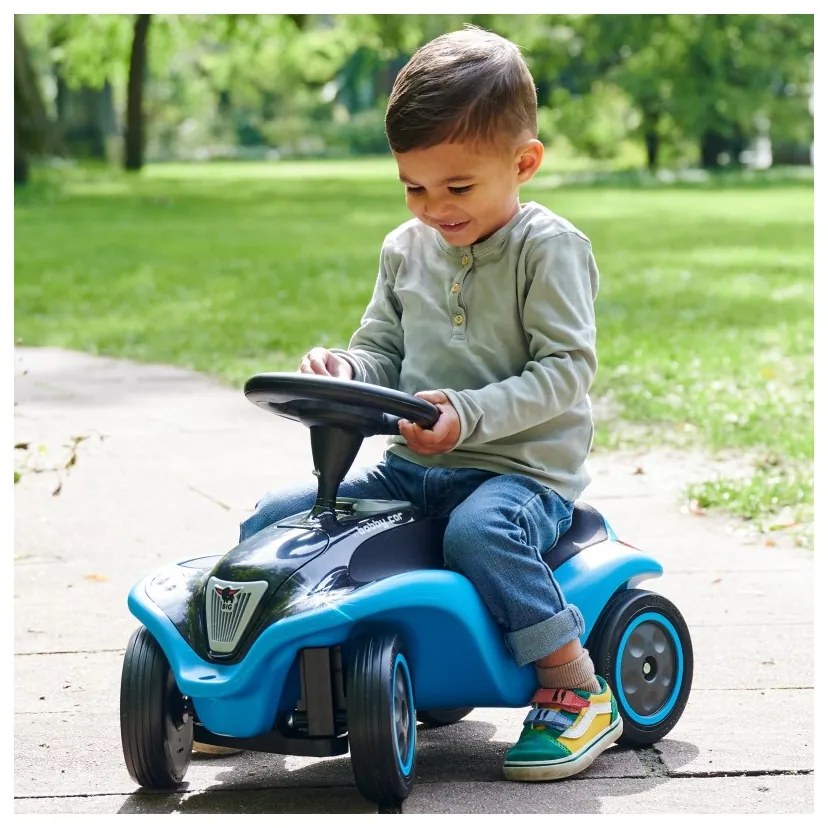 Big jeździk next blue bobby car z klaksonem i światłami