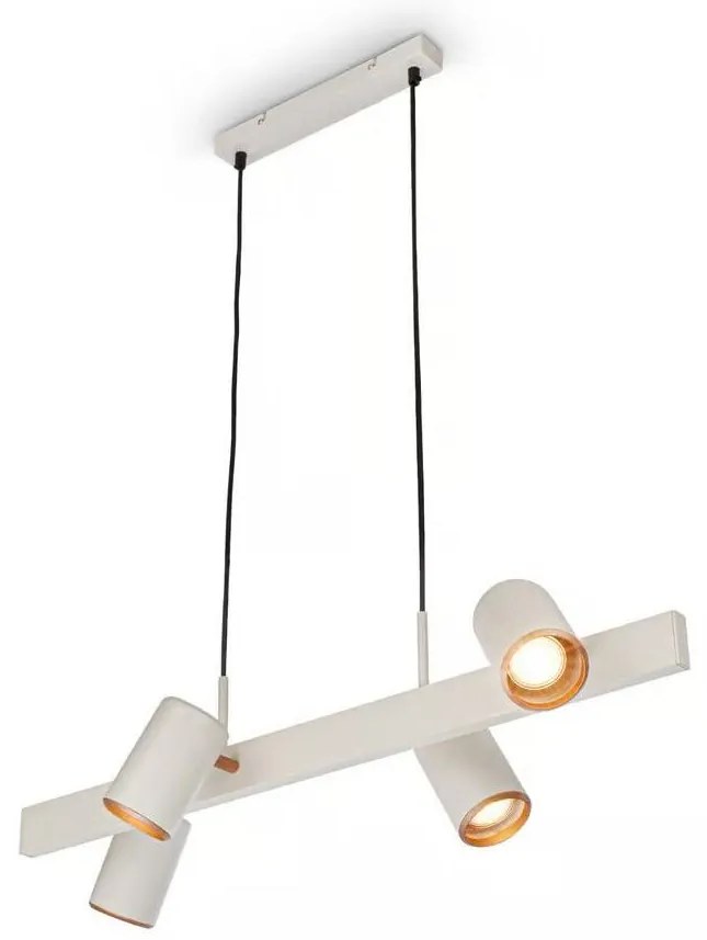 Briloner 4058044 - Lampa wisząca na lince ERA 4xGU10/10W/230V kremowa