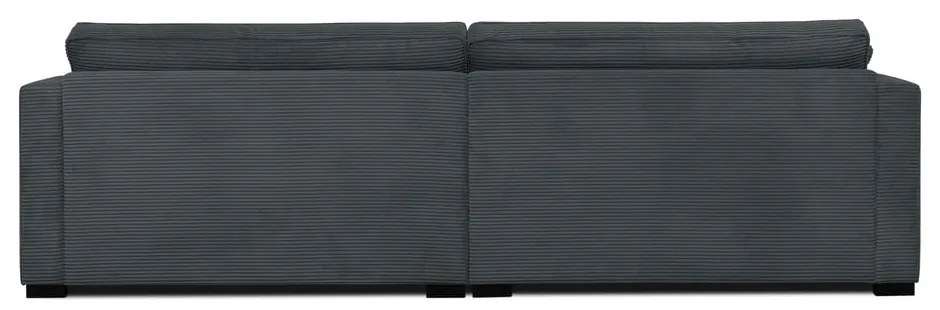 Szara sztruksowa sofa 266 cm Mobby – Scandic