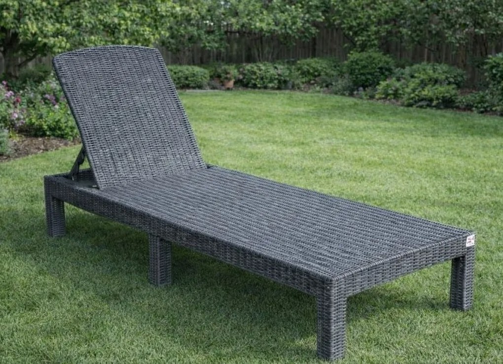 Leżak ogrodowy basenowy Aquaris SL-01 składany, kolor szary