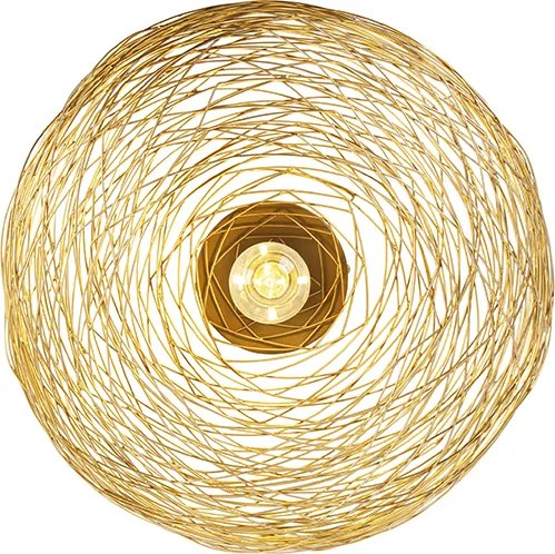 Designerska lampa sufitowa złota owalna - Sarella