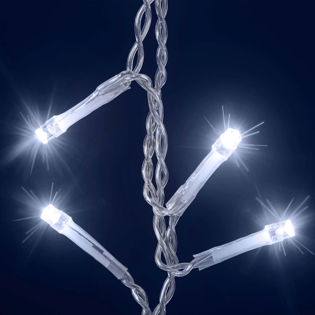 Świąteczny łańcuch świetlny CECIL, 10m, zimna biała Monzana