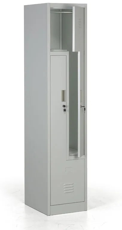 Szafka ubraniowa Z, 2-drzwiowa, 1920 x 400 x 500 mm, zamek cylindryczny, drzwi szare