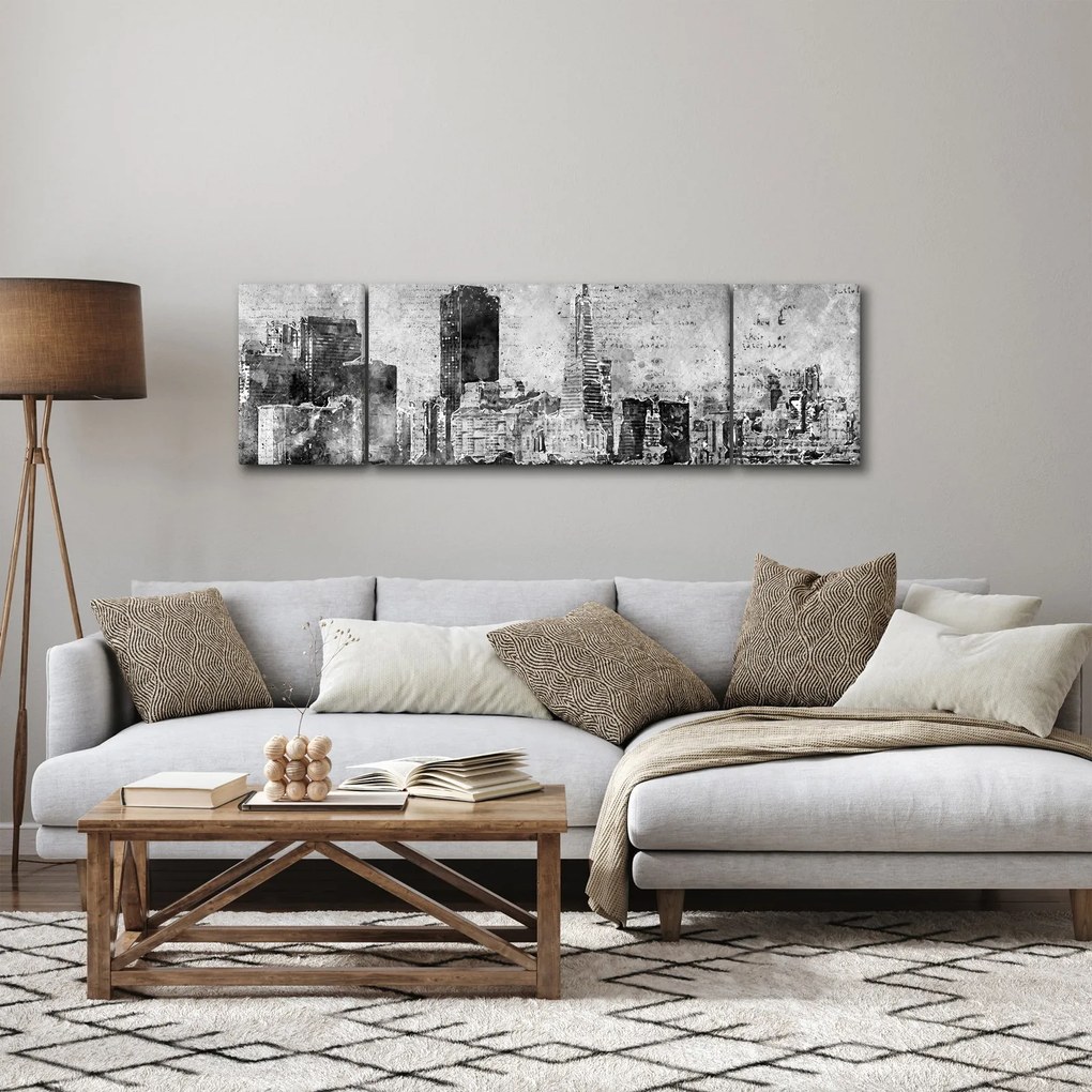 Obraz - Miasto sztuki kawowej (170x50 cm)