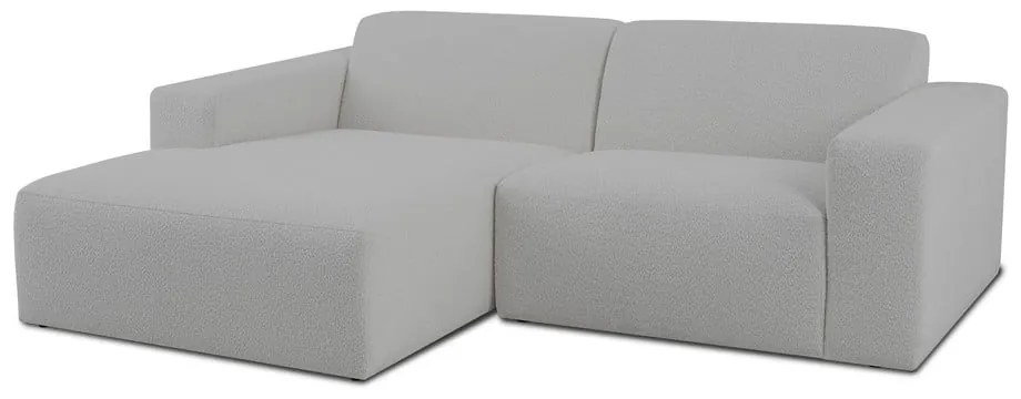 Biały narożnik z materiału bouclé (lewostronny) Roxy – Scandic