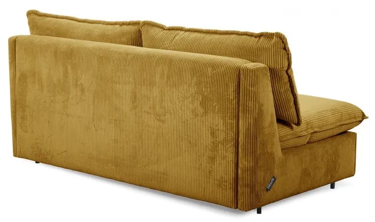 Żółta sztruksowa rozkładana sofa 184 cm Isadora – Bobochic Paris